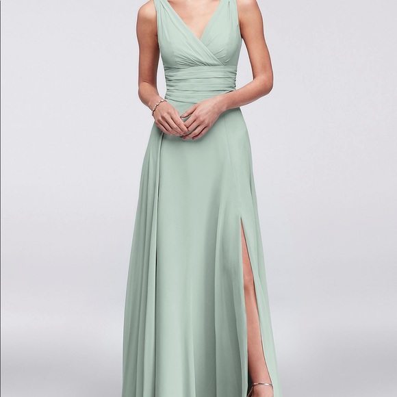 Davids Bridal Dusty Sage Long Tank Soie 